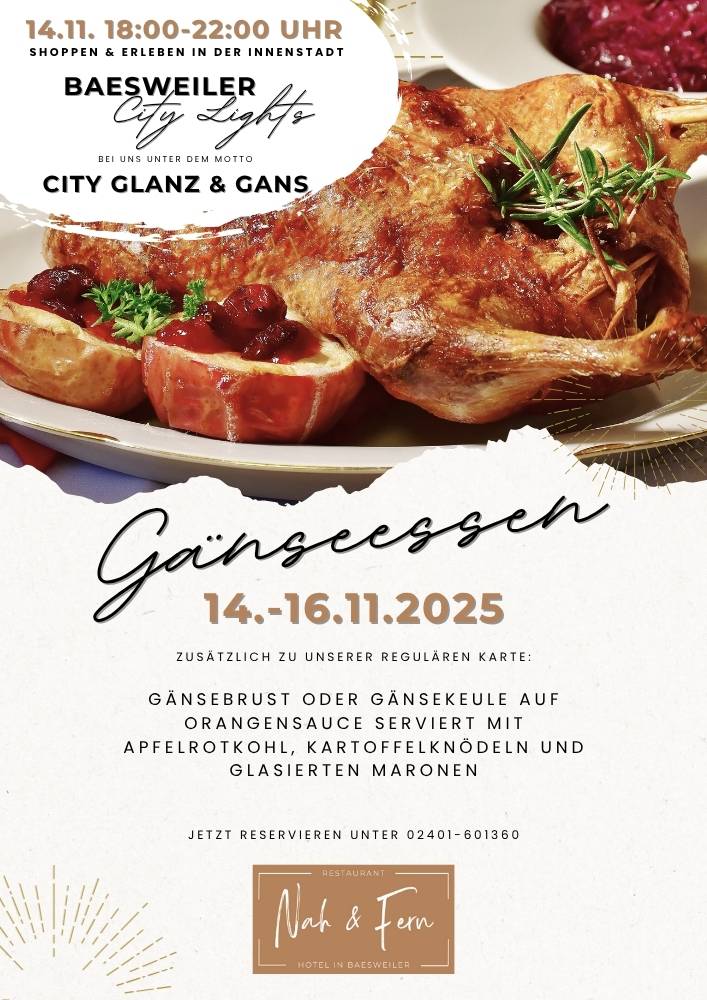 Gänseessen 2025 im Restaurant Nah und Fern in Baesweiler